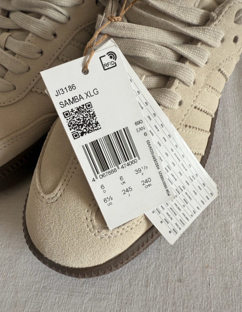 Adidas Samba XLG Light Brown x Alumina